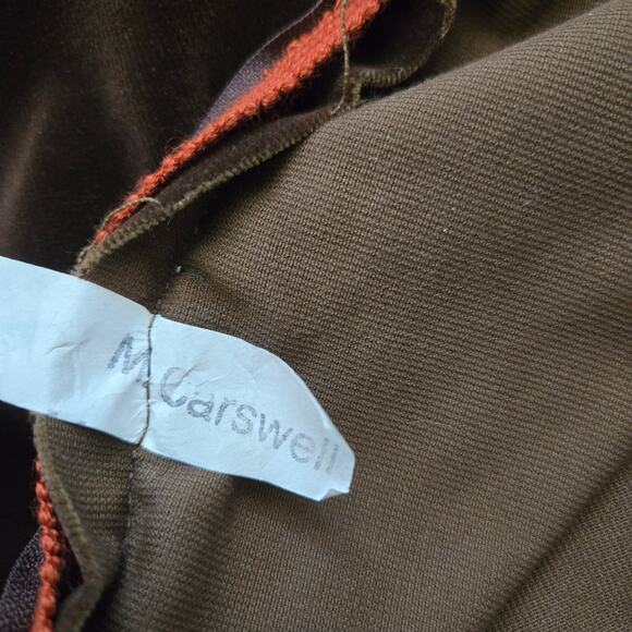 Velvet Pillow Shams Set of 4 Two Large Square Two Rectangle Brown/Burnt Orange - Picture 5 of 9